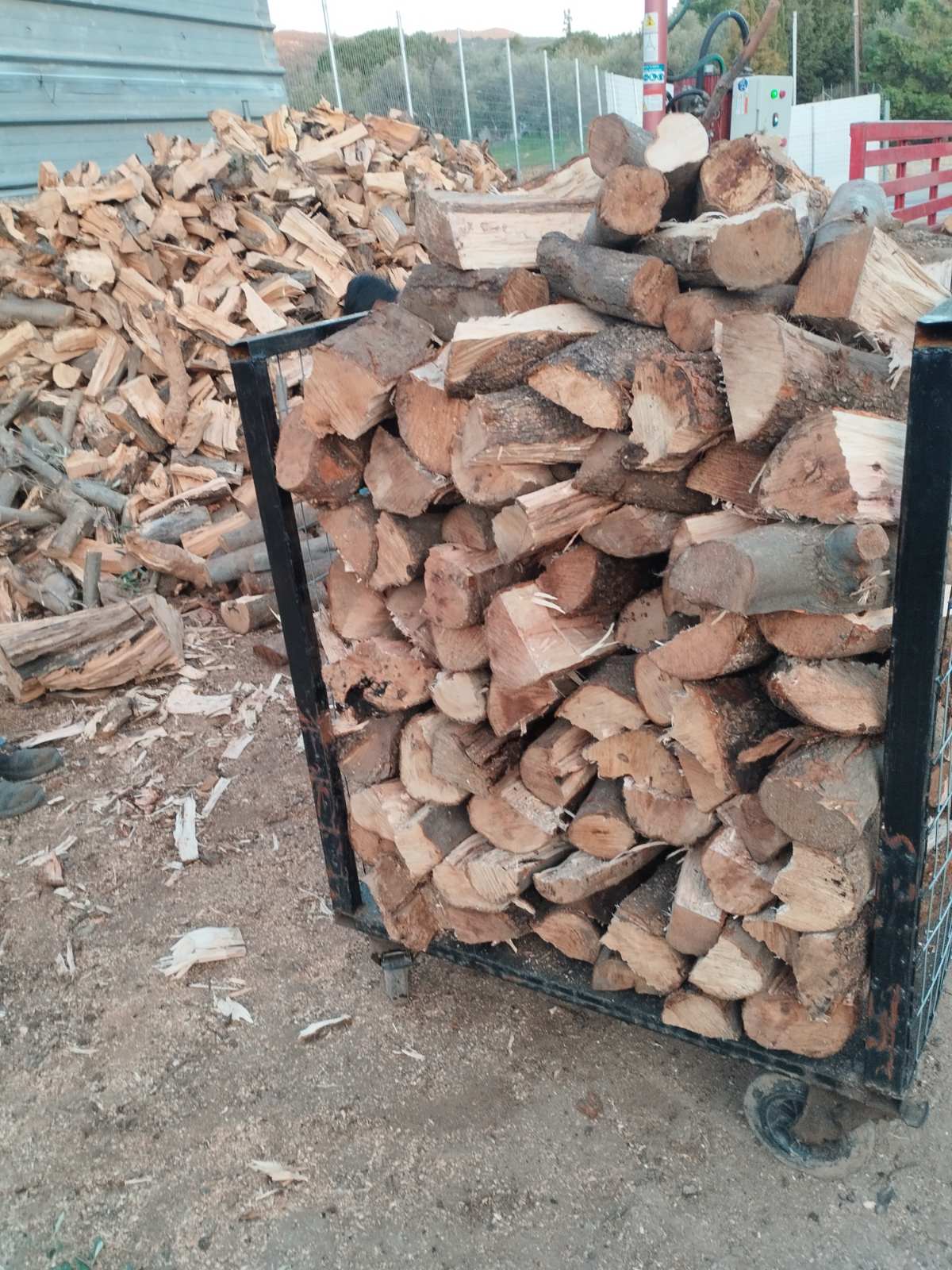 Φωτογραφία καυσόξυλων σε υπαίθριο χώρο